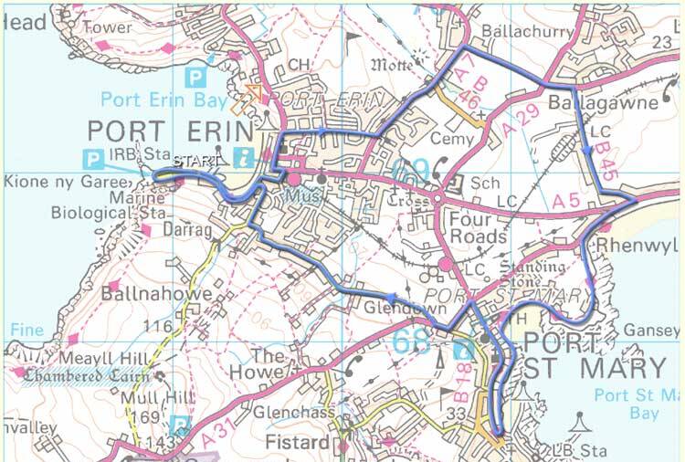 Port Erin 10k course map