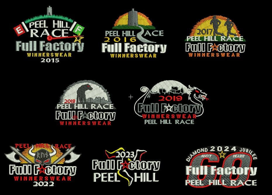 PEEL HILL RACE ALL LOGOS TO DATE